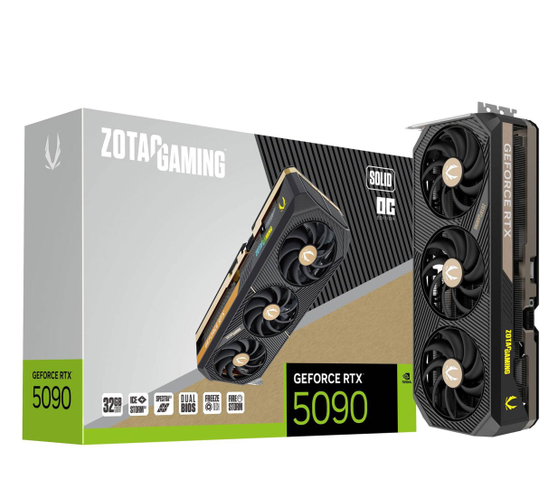 ZOTAC GeForce RTX 5090 Solid OC 32GB GDDR7 DLSS4 ZT-B50900J-10P - 1309825 - zdjęcie